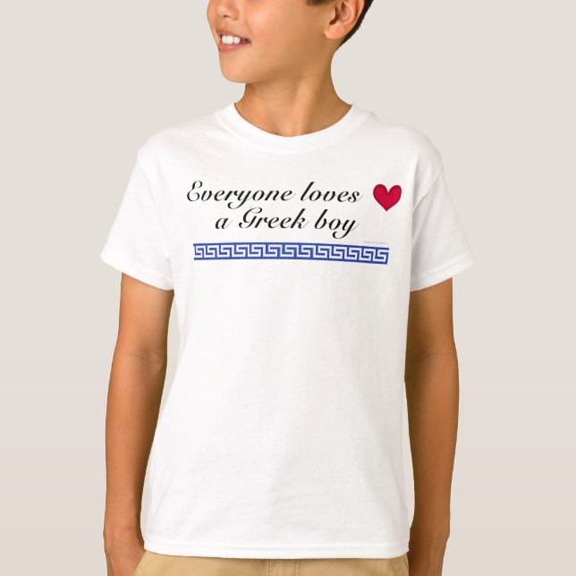 T-shirt Chacun aime un garçon grec (Devant)