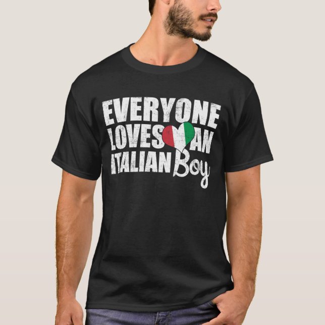 T-shirt Chacun aime un garçon italien (Devant)