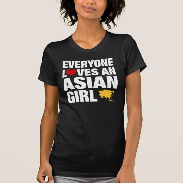 T-shirt Chacun aime une fille asiatique (Devant)