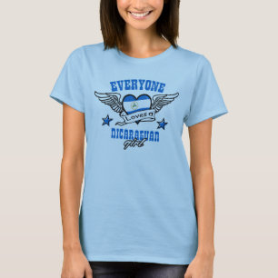 T-shirt Chacun aime une fille de Nicaragua