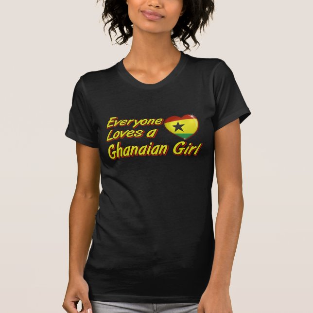 T-shirt Chacun aime une fille ghanéenne (Devant)