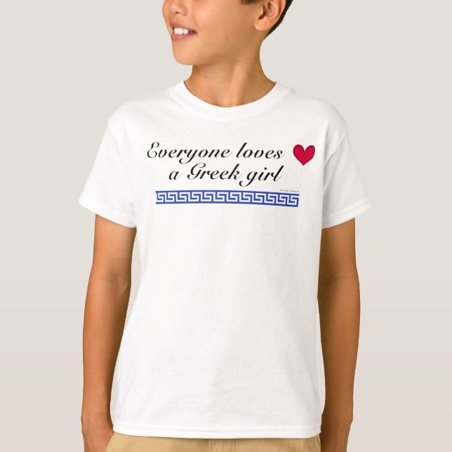 T-shirt Chacun aime une fille grecque (Devant)
