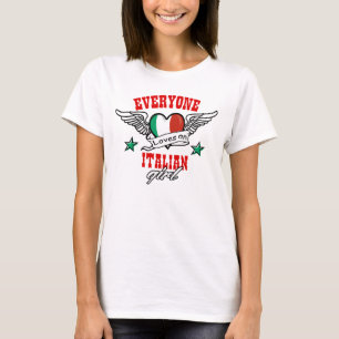 T-shirt Chacun aime une fille italienne