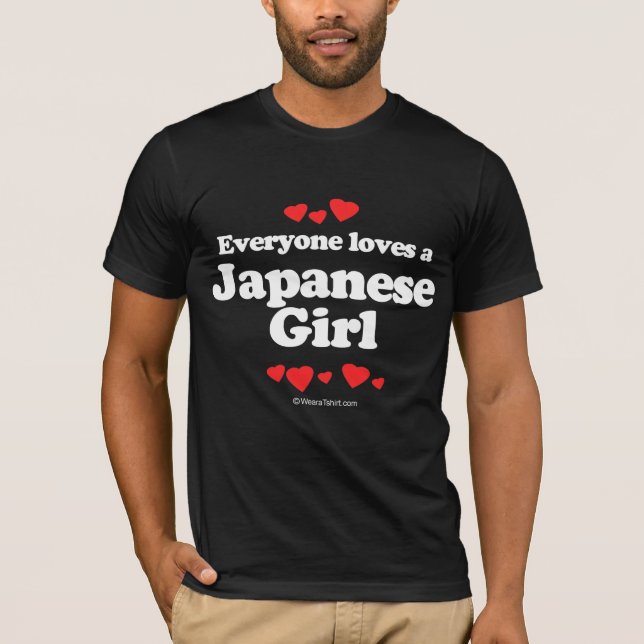 T-shirt Chacun aime une fille japonaise (Devant)