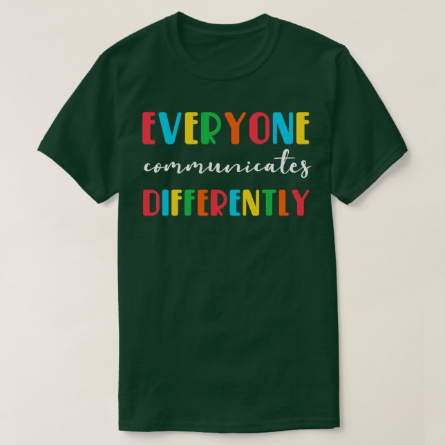 T-shirt Chacun communique différemment (Design devant)