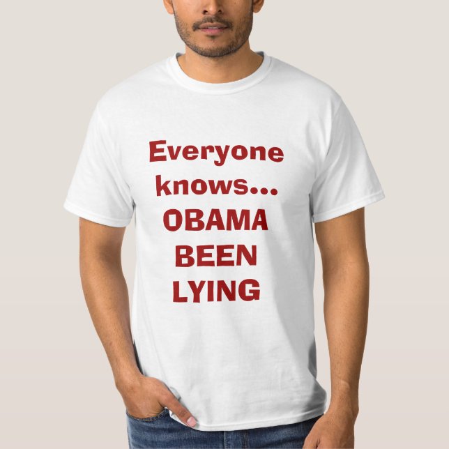 T-shirt Chacun connaît… OBAMA SE TROUVANT (Devant)