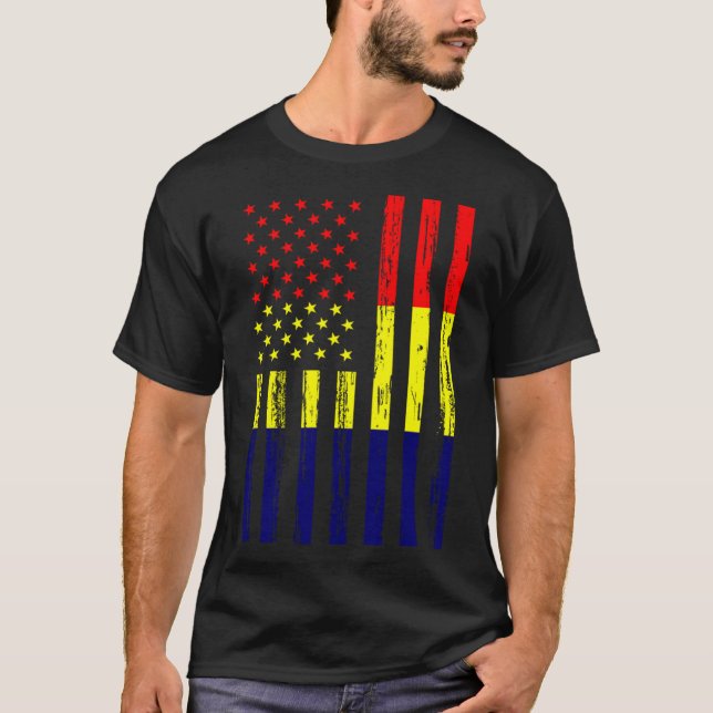 T-shirt Chad Flag America US C'est dans mon ADN pour les T (Devant)