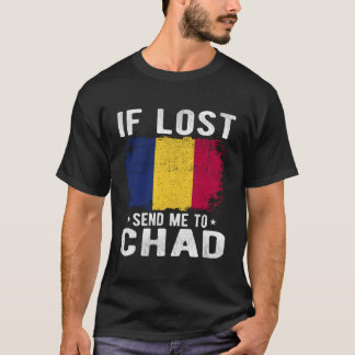T-shirt Chad Flag Souvenir - Si Perdu Envoyez-Moi Au Tchad