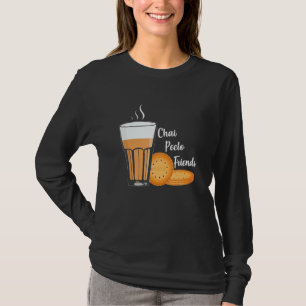 T-shirt Chai Peelo Amis Funny Hinidi Mème Chai Tea Bisc