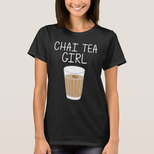 T-shirt Chai Tea For Girls Kids Desi Chai Latte Drinker (Devant)