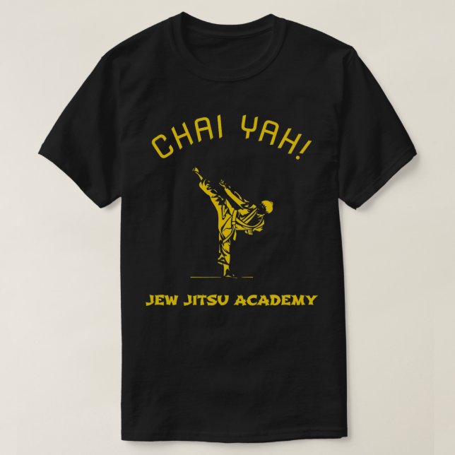 T-shirt Chai Yah Jew Jitsu Academy Funny Jewish Martial Ar (Design devant)