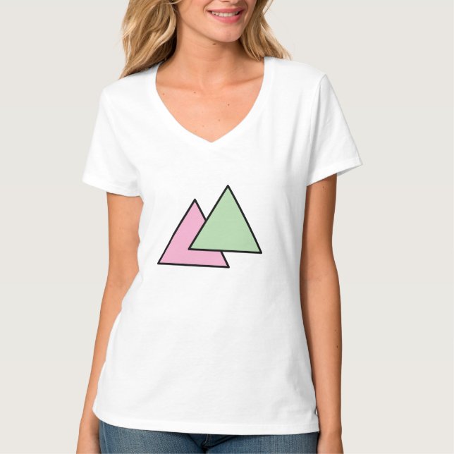 T-shirt Chaîne à deux triangles (Devant)