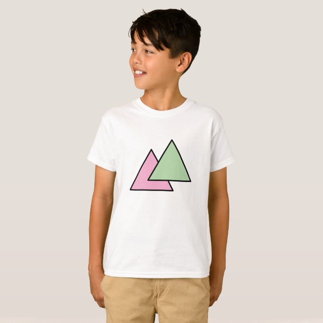 T-shirt Chaîne à deux triangles (Devant entier)