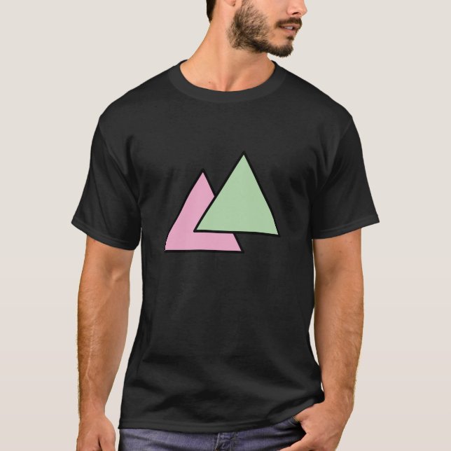 T-shirt Chaîne à deux triangles (Devant)