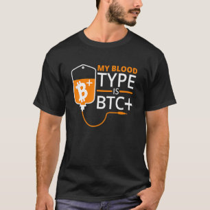 T-shirt Chaîne De Blocage Mon Type De Sang Est Bitcoin Cry