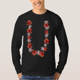 T-shirt Chaîne de fleurs hawaïennes tropicales vacances d'