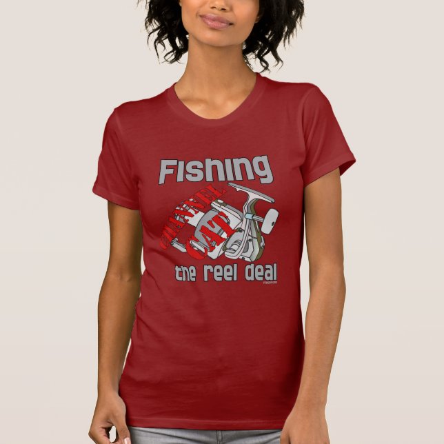 T-shirt Chaîne de pêche Chat Le Reel Deal Pêche (Devant)
