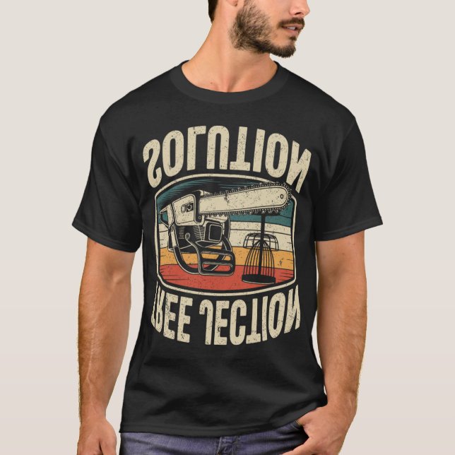 T-shirt Chaîne de solution de projection d'arbre Joke Tron (Devant)