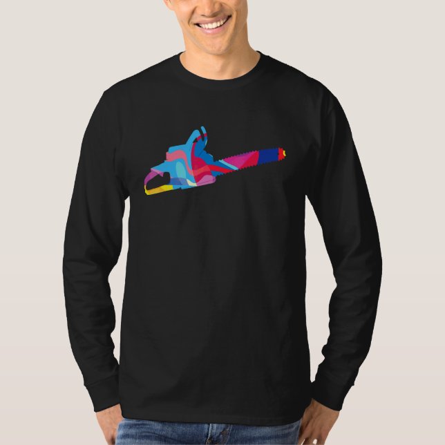 T-shirt Chaîne de tronçonneuse Graphique Coloré (Devant)