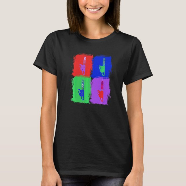 T-shirt Chaîne de tronçonneuse Tronçonneuses Pop (Devant)