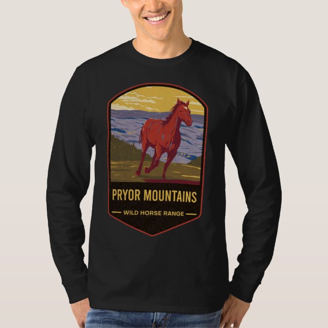 T-shirt Chaîne hippique sauvage des monts Pryor (Devant)