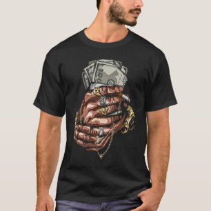 T-shirt chaînes bling bling costume bijoux vintage rap ou