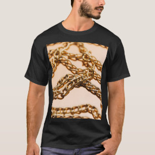 T-shirt Chaînes D'Or, Reflective Surface Luxe.
