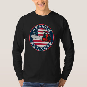 T-shirt Chainsaw American Flag Manager