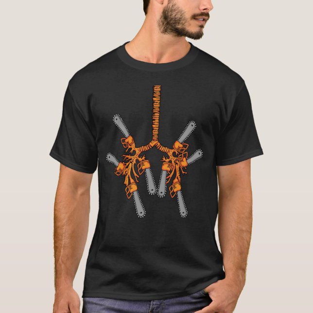 T-shirt Chainsaw Gift Men Arboriste Lumberjack Chainsaw (Devant)