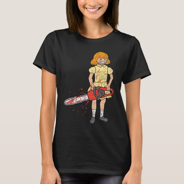 T-shirt Chainsaw Girl I Horror Punk Gothic Pastel Goth Hal (Devant)