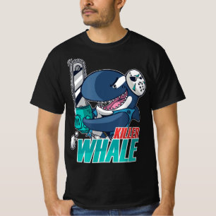 T-shirt Chainsaw Killer Whale Costume Amusant Orca Hallowe