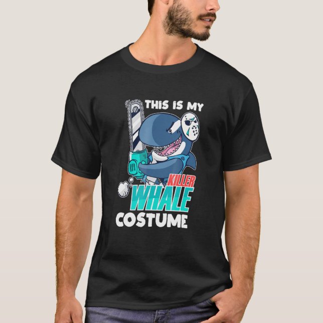 T-shirt Chainsaw Killer Whale Costume Orca Halloween (Devant)