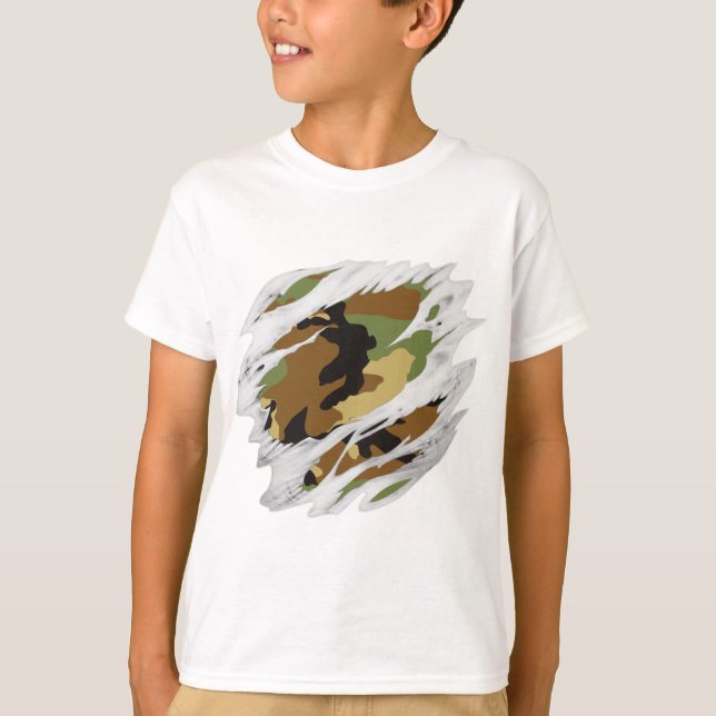 T-shirt Chair déchirée Camo (Devant)