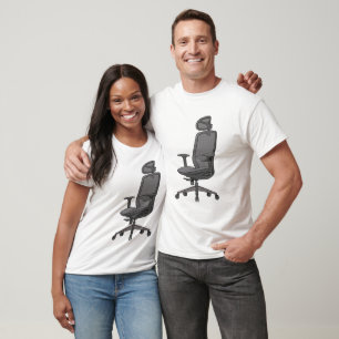 T-shirt Chaise de jeu et de bureau ergonomique minimaliste
