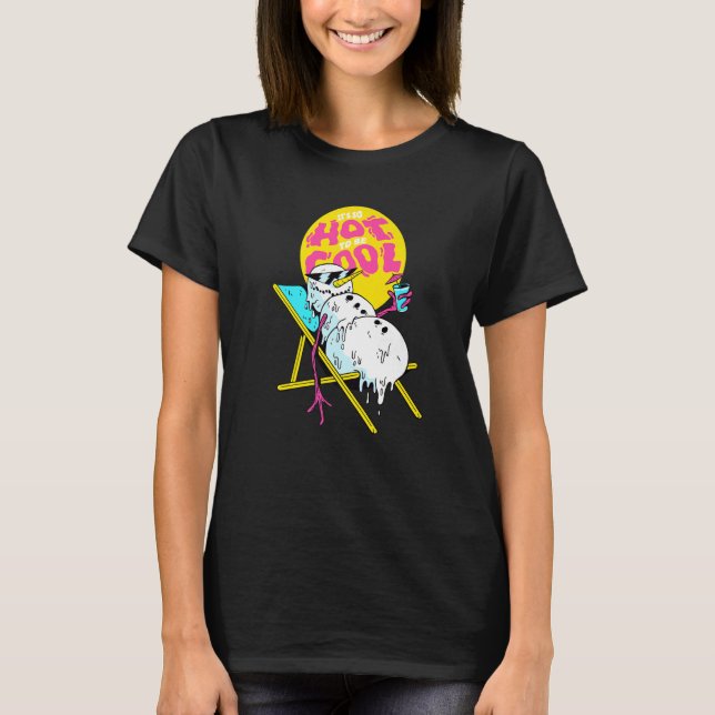 T-shirt Chaise de la partie d'hiver Parody Melting Snowman (Devant)