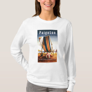 T-shirt Chaise de plage de chemins de fer et affiche