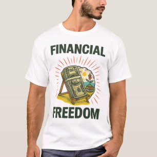 T-shirt Chaise de plage de la liberté financière pour les