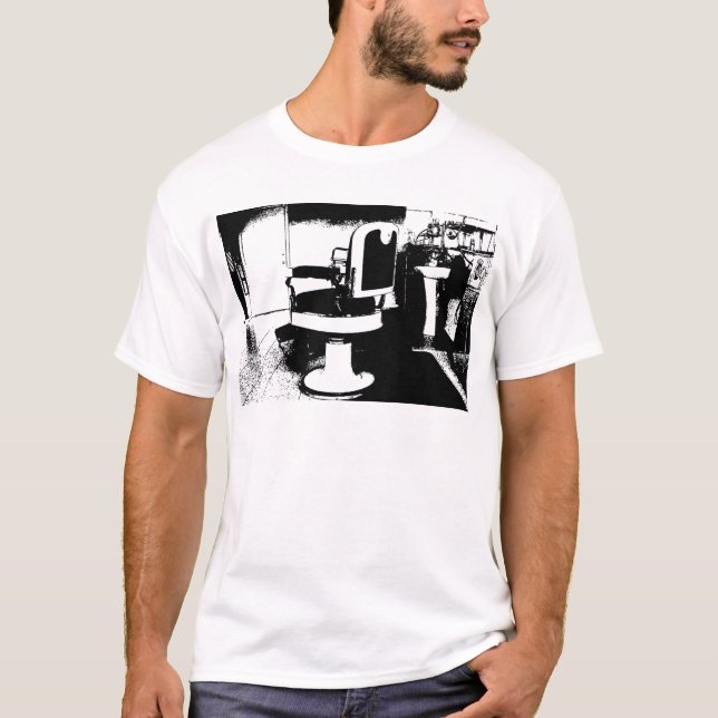 T-shirt chaise de raseur-coiffeur (Devant)