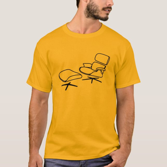 T-shirt Chaise Eames avec Ottoman (Devant)