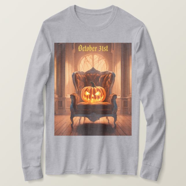 T-shirt chaise Jack-o'-lantern Velvet (Design devant)