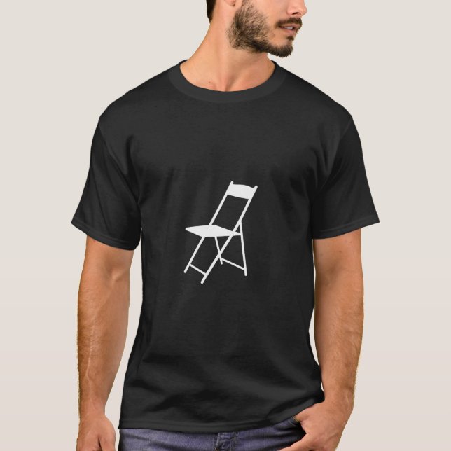 T-shirt Chaise Pliante Minimaliste (Devant)