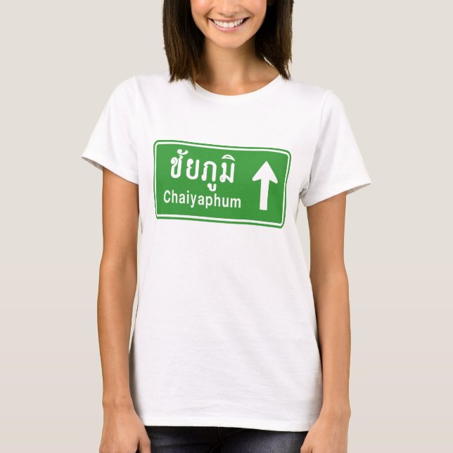 T-shirt Chaiyaphum à l'approche ⚠ Panneau de signalisation (Devant)