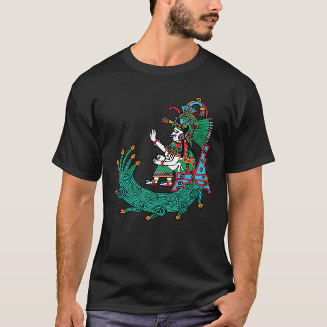 T-shirt Chalchiuhtlicue – Déesse des eaux courantes (Devant)