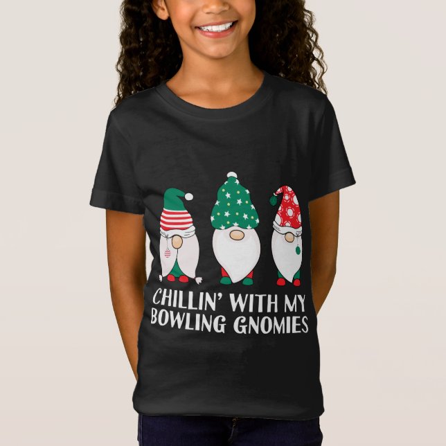 T-Shirt Chaleur Avec Mes Gnomies De Bowling PJ Gnome Drôle (Devant)