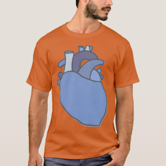 T-shirt Chalk Anatomique Coeur Design Blueberry