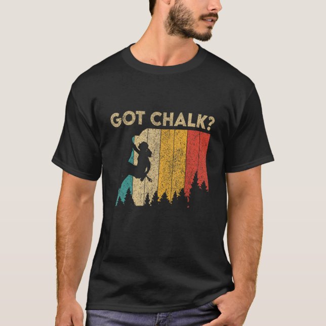 T-shirt Chalk Funny Rock Escalade Bouldering Womens Gi (Devant)