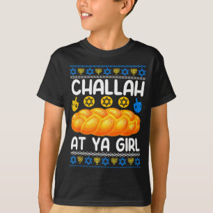 T-shirt Challah à ta fille Fun Hanukkah juif 