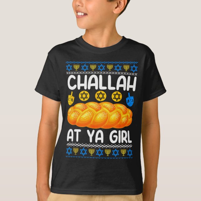 T-shirt Challah At Ya Girl Jewish Hanukkah Fun  (Devant)