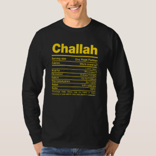 T-shirt Challah Nutrition Facts Hanoukka Jewish Kosher Foo