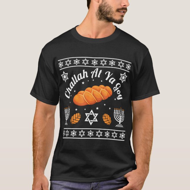 T-shirt Challah Sur Ya Goy Hanoukka (Devant)